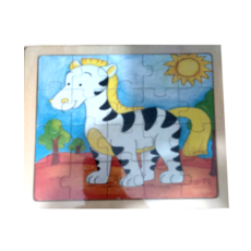 Marlin Kids 20 Piece Wooden Tray Puzzle (Zebra) 